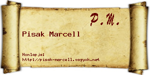 Pisak Marcell névjegykártya